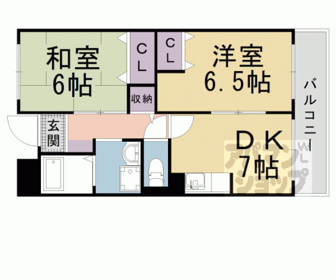 【リバーサイド椥辻】間取