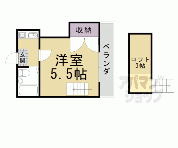 【山科小山ハイツ】間取