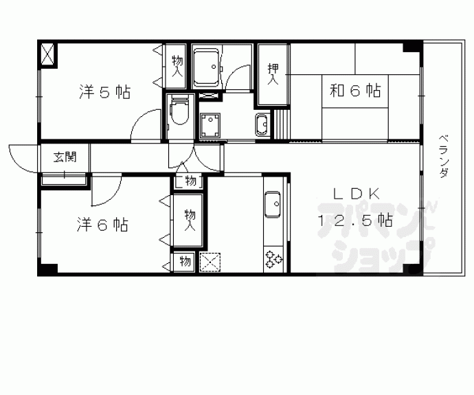 【ライオンズマンション山科御陵】間取