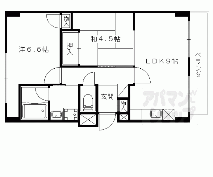 【ドルチェ椥辻】間取