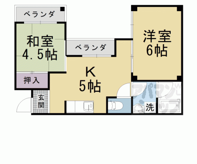 【ヴィラ勧修寺】間取