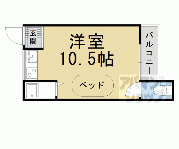 【ＫＡＫＩＮＯＵＣＨＩ　ＡＰＡＲＴＭＥＮＴ】間取