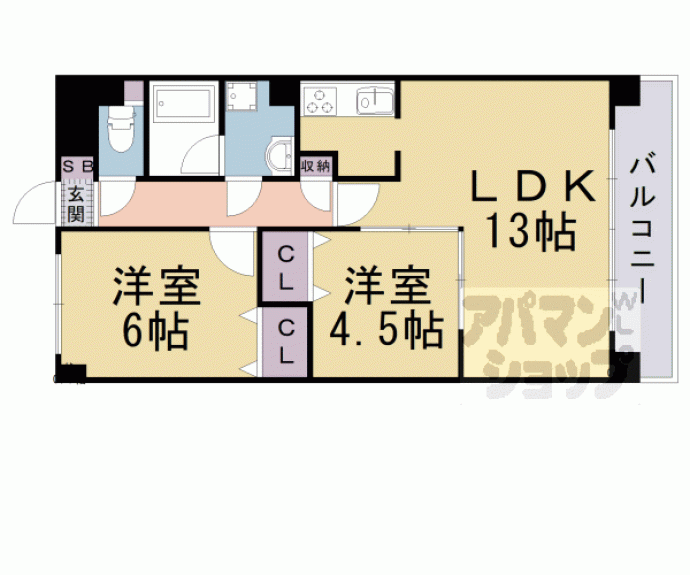 【アローム山科Ⅰ】間取