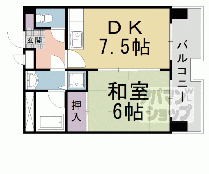 【プルミエール勧修寺】間取
