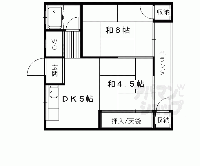 【ハイツ百々】間取