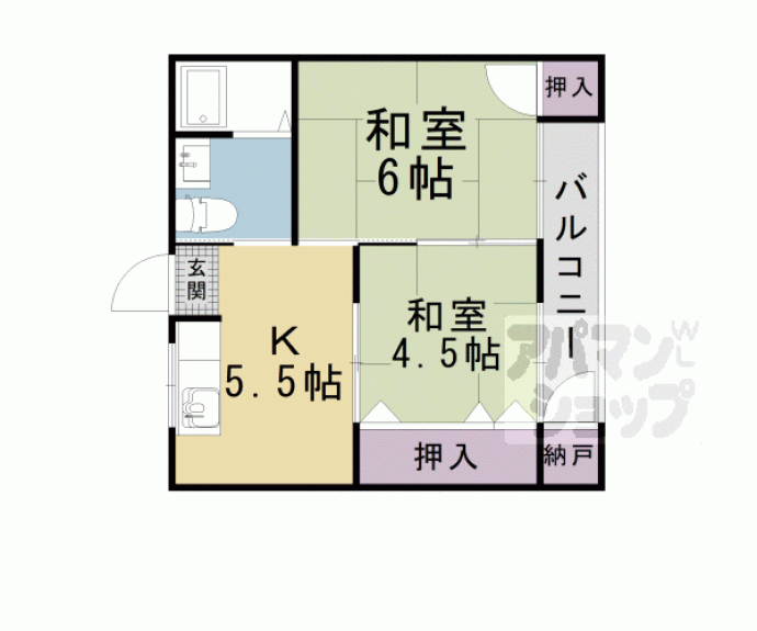 【ブルーコート西野山】間取