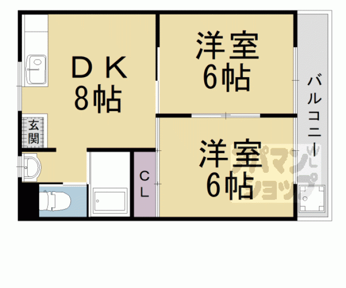 【クローバー四ノ宮】間取