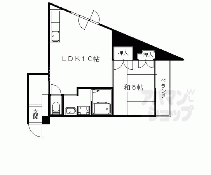 【スカイコート勧修】間取