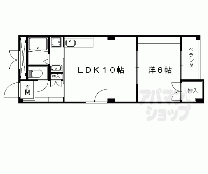 【スカイコート勧修】間取