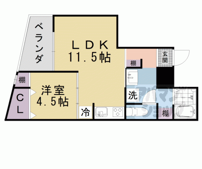【スカイコート勧修】間取