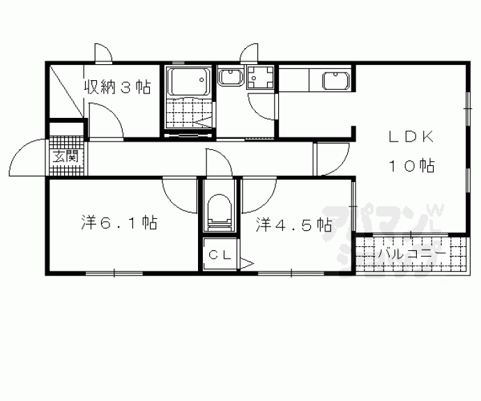 【カレン山科】間取