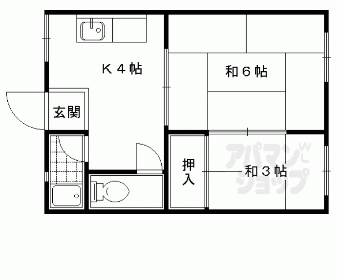 【四ノ宮ハイツ】間取