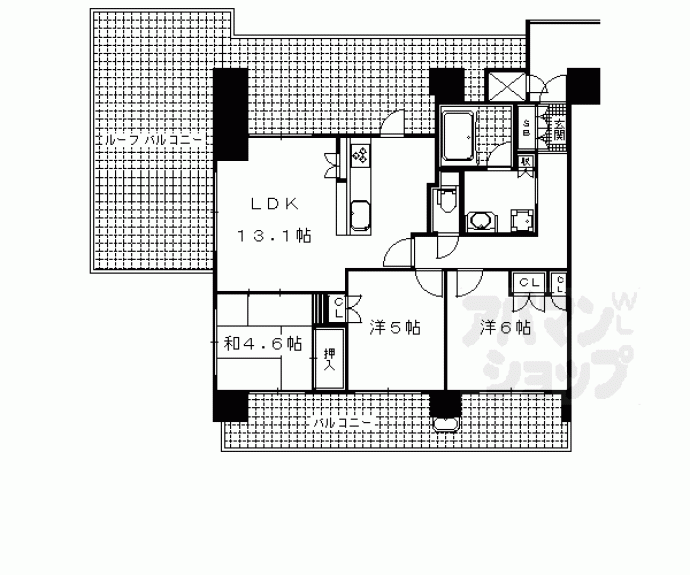 【アメニティ山科駅前】間取