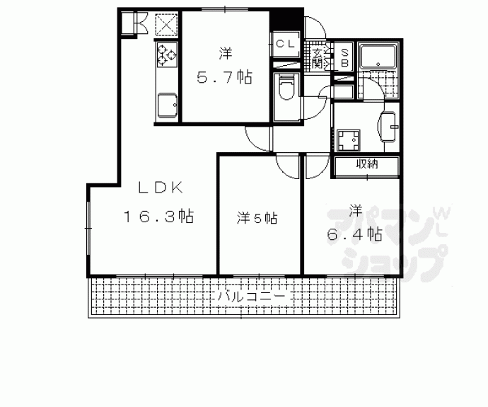 【アメニティ山科駅前】間取
