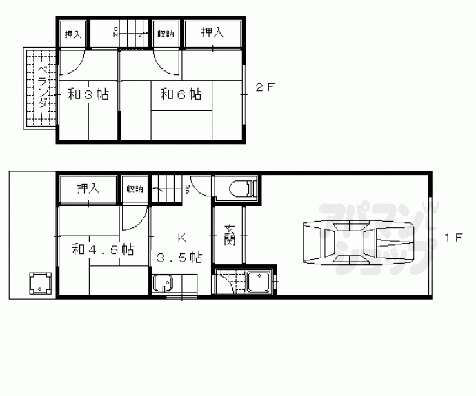 【小野御所ノ内町貸家】間取