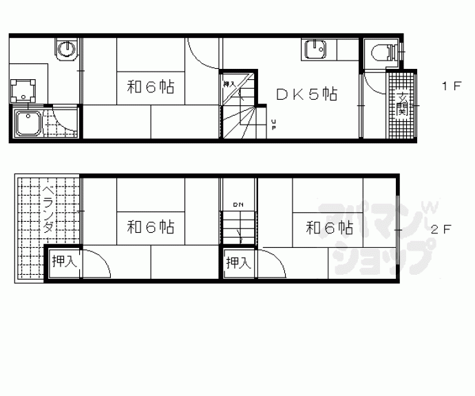 【勧修寺貸家】間取