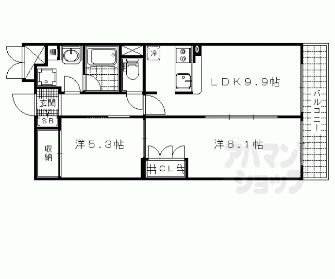 【ヴェルデ山科】間取