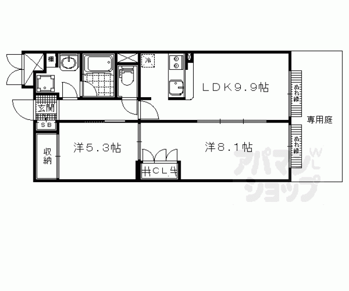 【ヴェルデ山科】間取