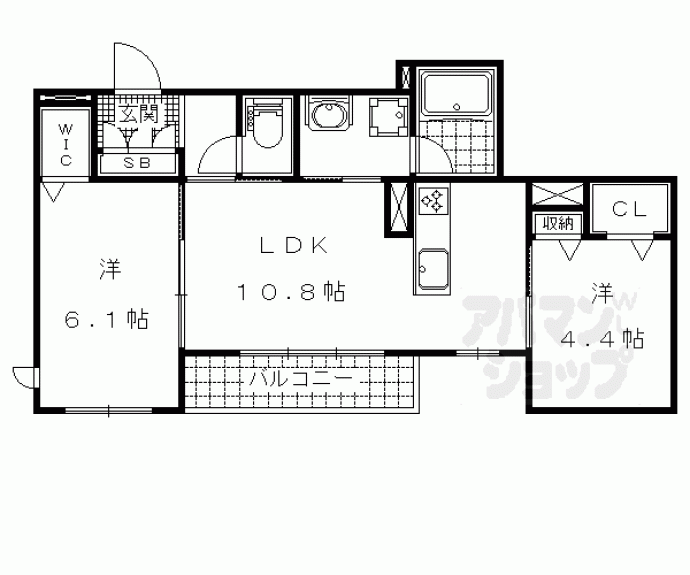 【シャーメゾン ソレイユルヴァン】間取