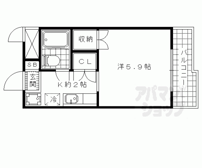 【サンガーデン山科】間取
