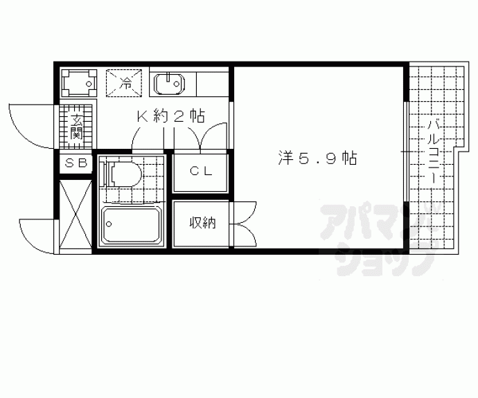 【サンガーデン山科】間取