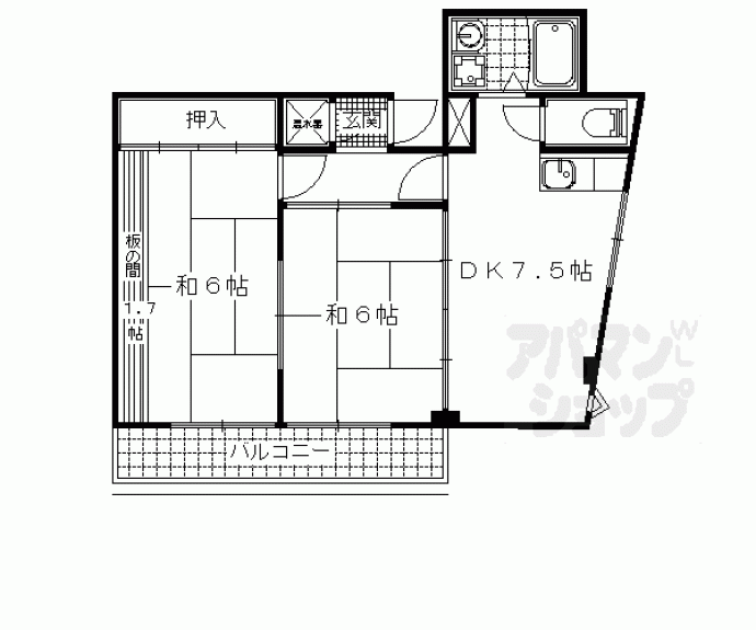 【第二平木マンション】間取