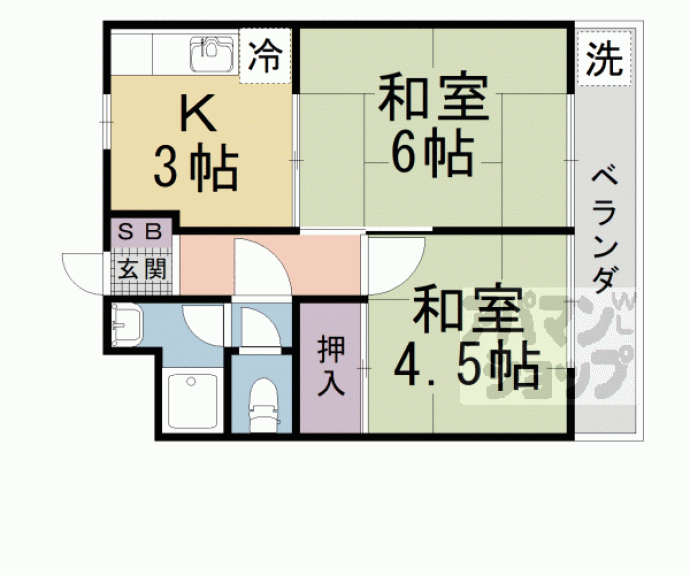 【ハイツ東山】間取