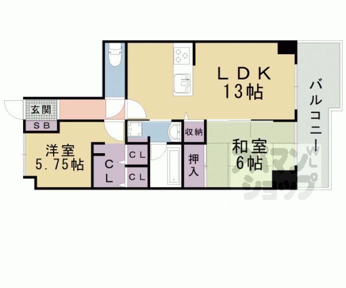 【サニーコート山科】間取