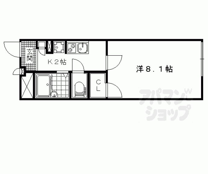 【レオパレス山科御陵】間取