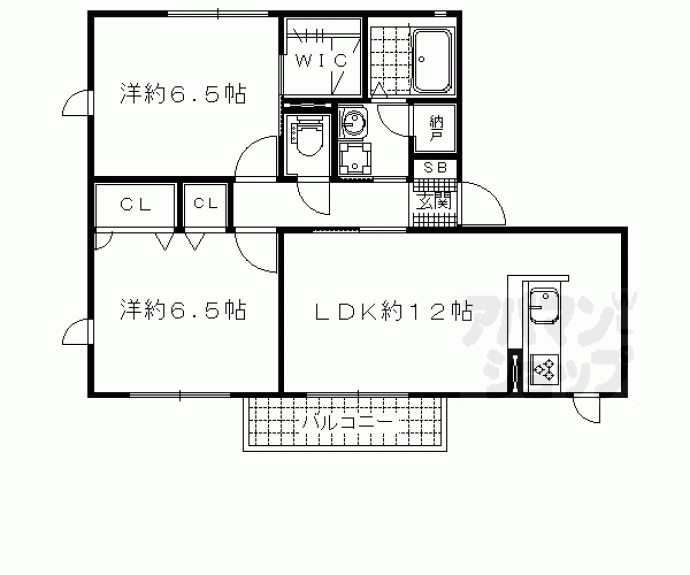 【シャーメゾン北野】間取