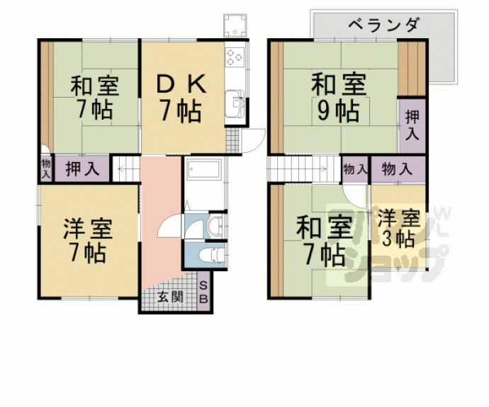 【小野荘司町貸家】間取