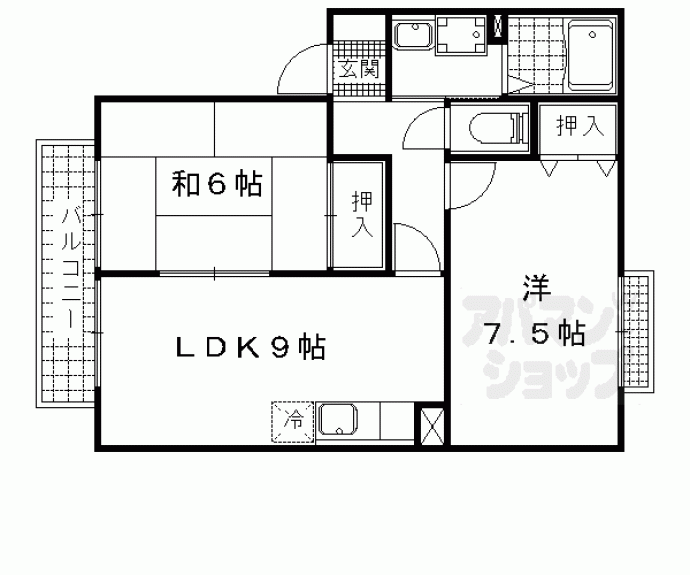 【サンガーデン荒巻　Ｃ棟】間取