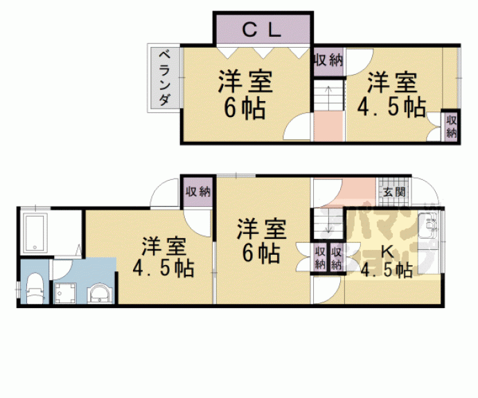 【川田山田貸家】間取