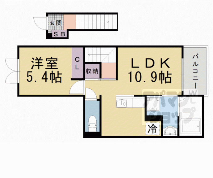 【カーサスカイⅢ】間取