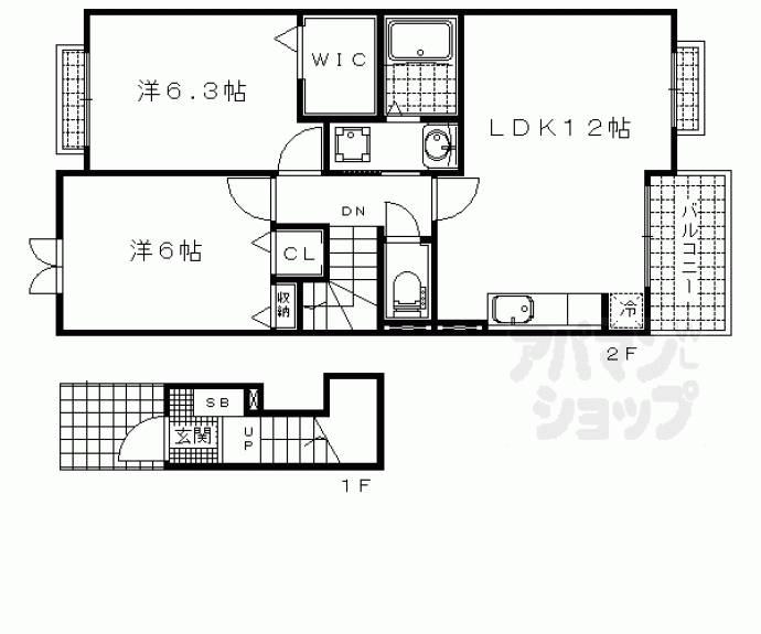 【カーサスカイⅠ】間取