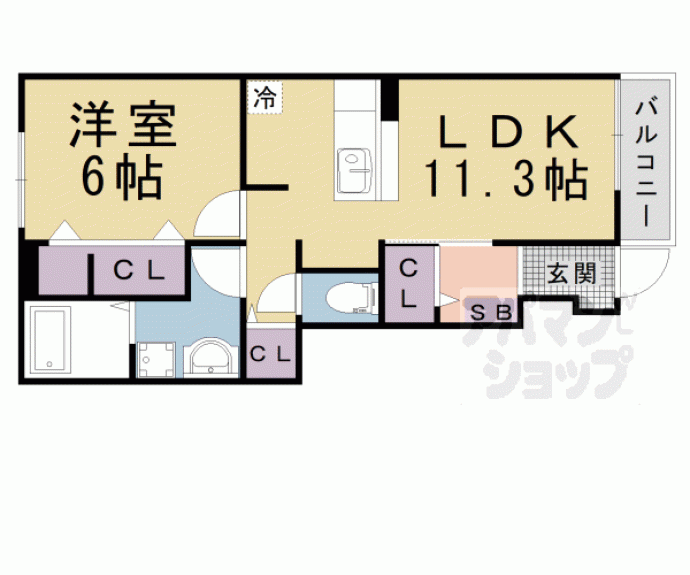 【カーサスカイⅡ】間取