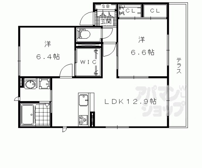 【エミネンスコート東野 B棟】間取