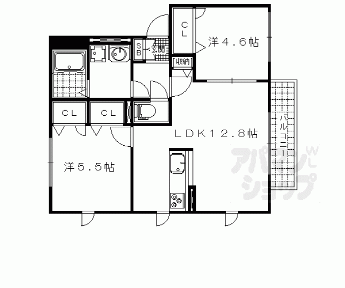 【シャーメゾン花山】間取