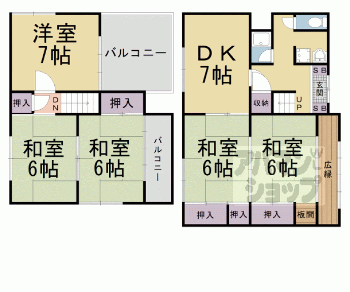 【音羽千本町貸家】間取