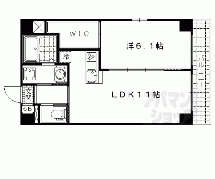 【竹鼻扇町マンション】間取