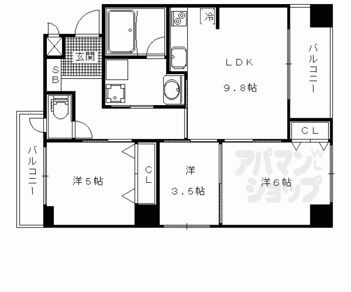 【LATTICE HIGASHINO】間取