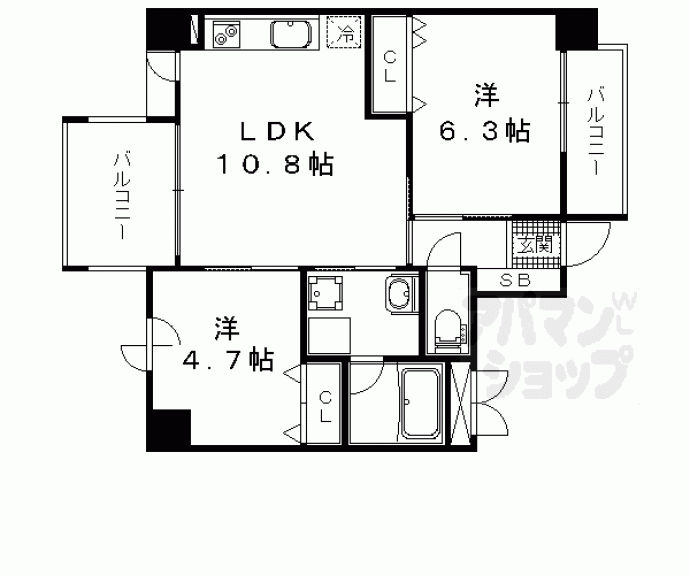 【ＬＡＴＴＩＣＥ　ＨＩＧＡＳＨＩＮＯ】間取