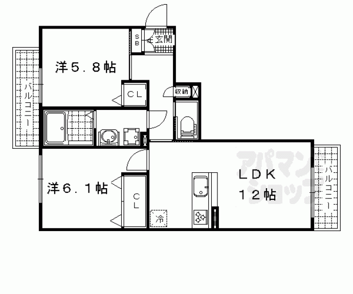 【ＶＩＬＬＡ　ＥＡＳＴ】間取