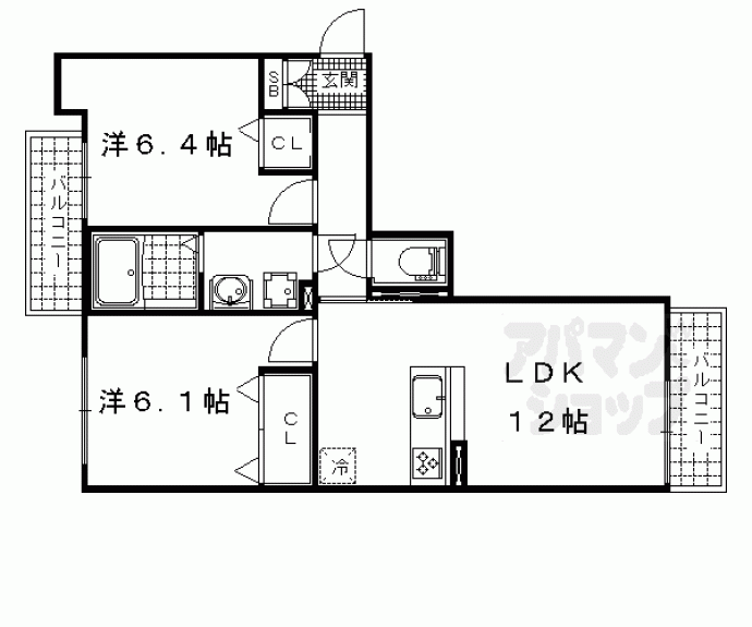 【ＶＩＬＬＡ　ＥＡＳＴ】間取
