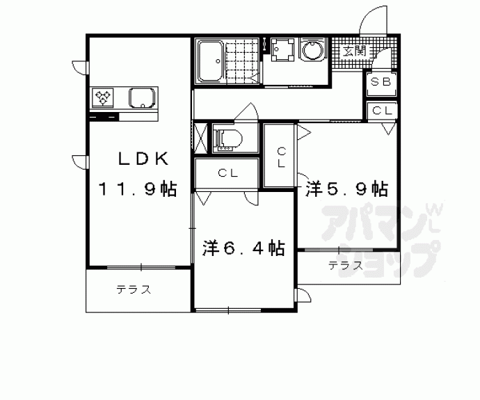 【シャーメゾン音羽セカンド】間取