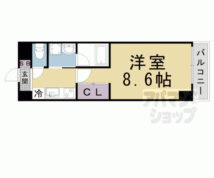 【アミティエ山科】間取