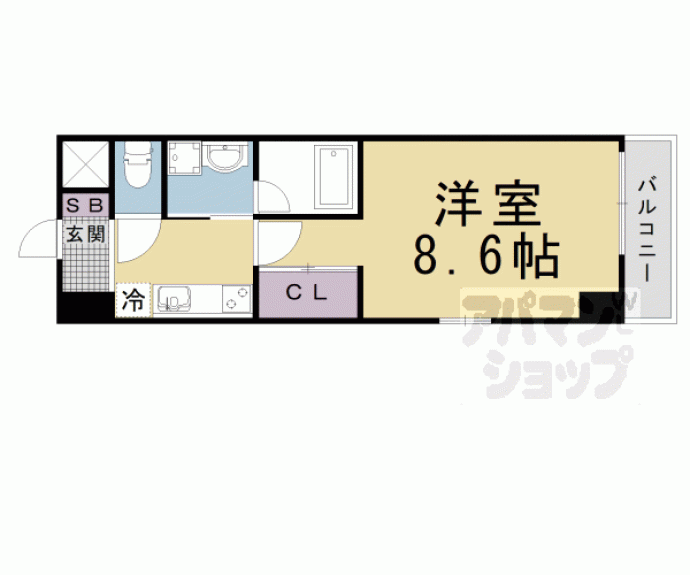 【アミティエ山科】間取