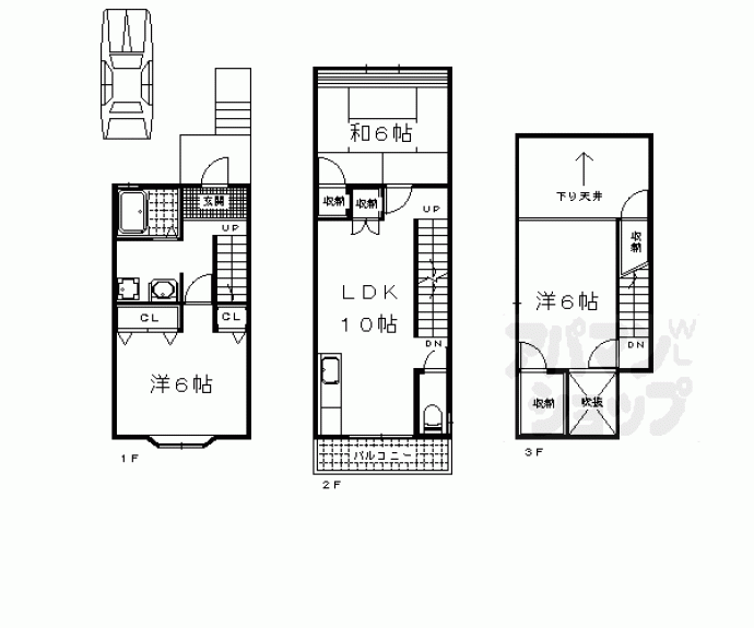 【四ノ宮行者谷貸家】間取