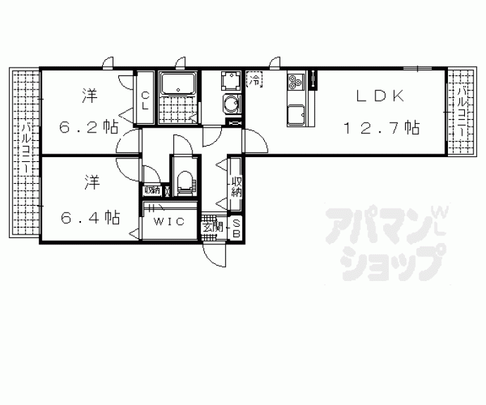【シャーメゾン乙出Ⅱ】間取