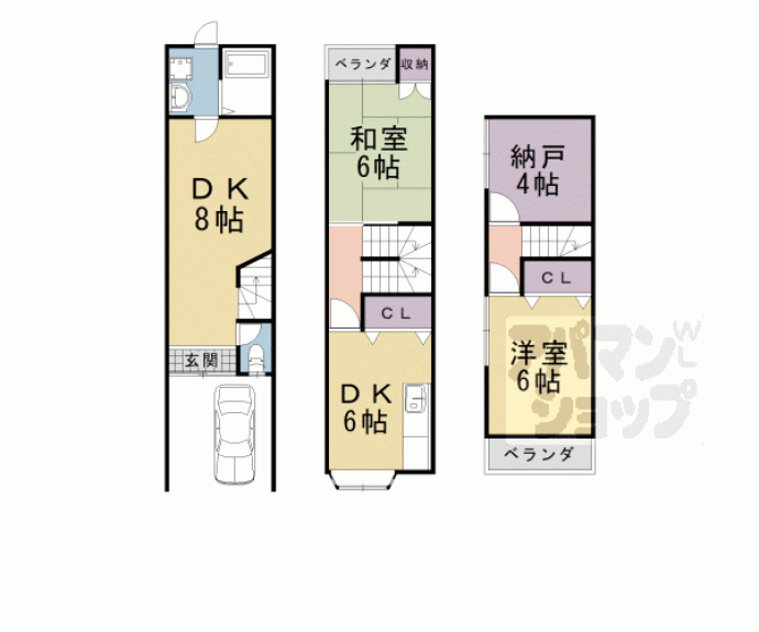 【川田菱尾田貸家】間取